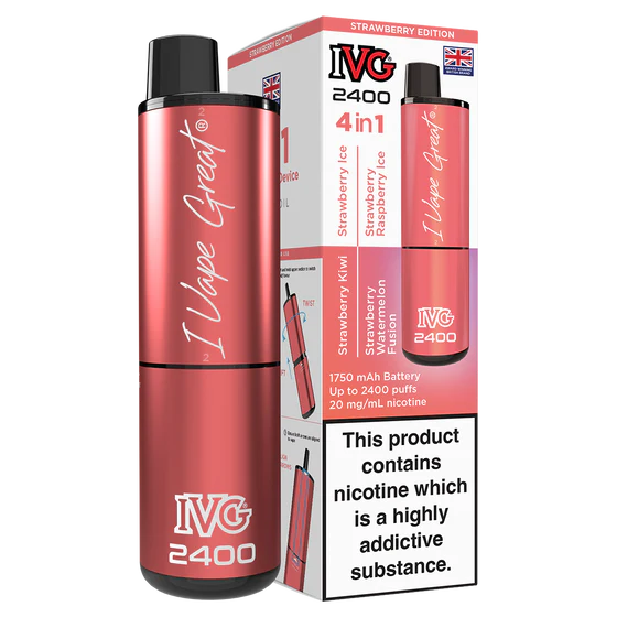 IVG 2400 Rechargeable Kit - Strawberry Edition