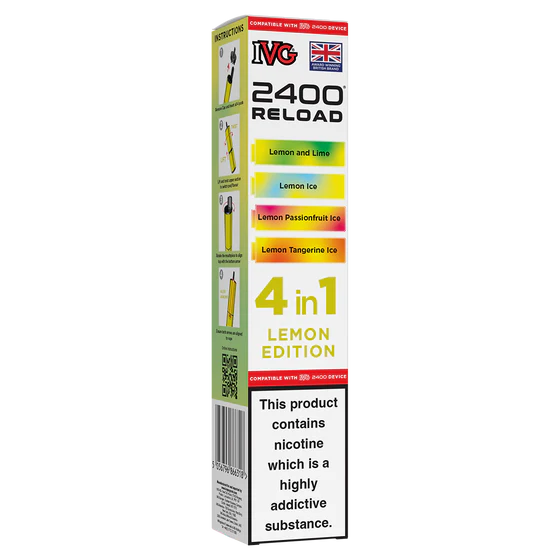 IVG 2400 Reload Pods - 4 Pack - Lemon Edition