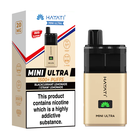 Hayati Mini Ultra Kit - Blackcurrant Lemonade / Straw' Lemonade