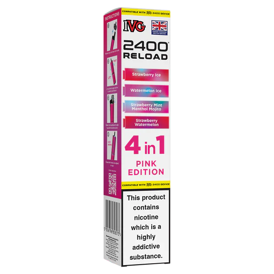 IVG 2400 Reload Pods - 4 Pack - Pink Edition