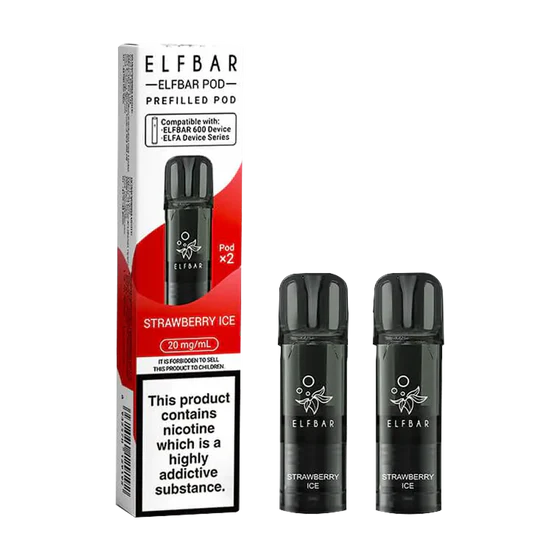 Elf Bar 600 Prefilled Pods - Strawberry Ice