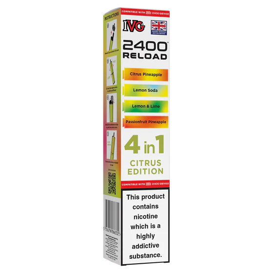 IVG 2400 Reload Pods - 4 Pack - Citrus Edition