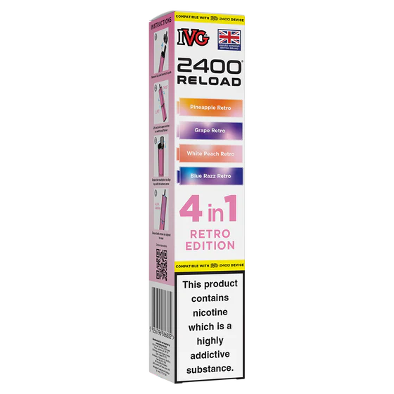 IVG 2400 Reload Pods - 4 Pack - Retro Edition