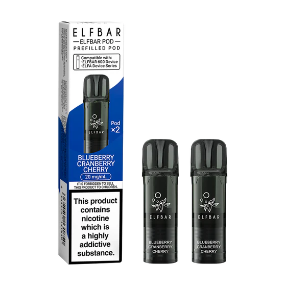 Elf Bar 600 Prefilled Pods - Blueberry Cranberry Cherry