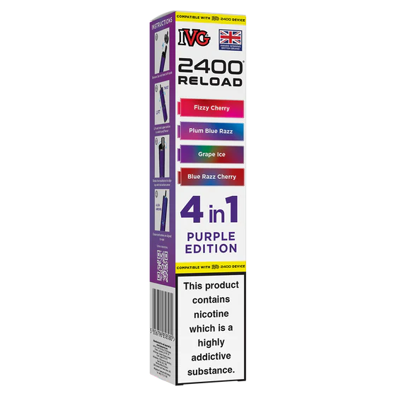 IVG 2400 Reload Pods - 4 Pack - Purple Edition