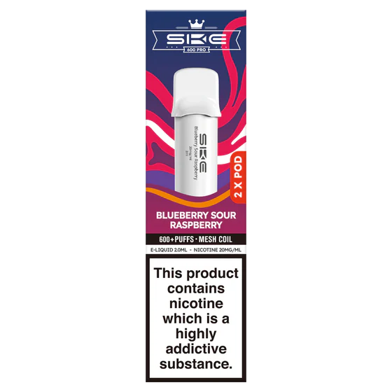 SKE Pro 600 Pods - Blueberry Sour Raspberry