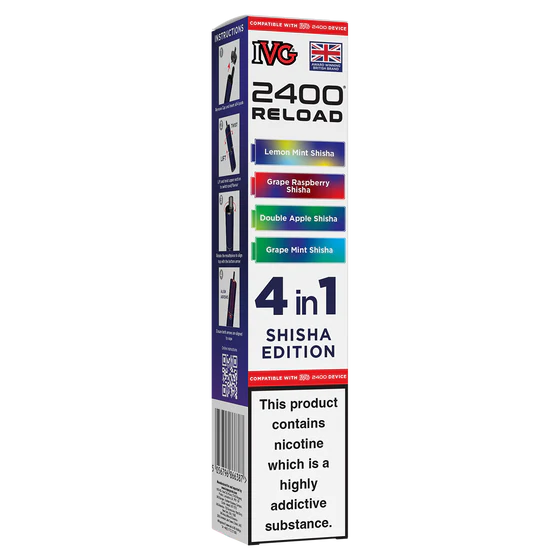 IVG 2400 Reload Pods - 4 Pack - Shisha Edition