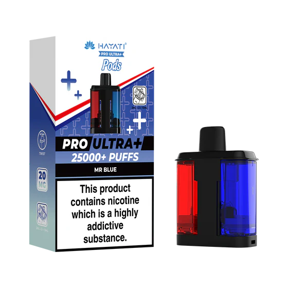 Hayati Pro Ultra Plus 25000 Prefilled Pods - Mr Blue