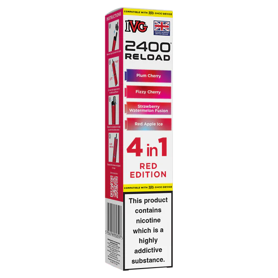 IVG 2400 Reload Pods - 4 Pack - Red Edition