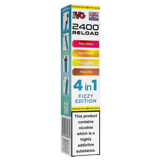 IVG 2400 Reload Pods - 4 Pack - Fizzy Edition