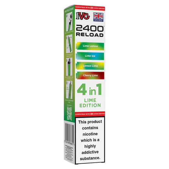 IVG 2400 Reload Pods - 4 Pack - Lime Edition