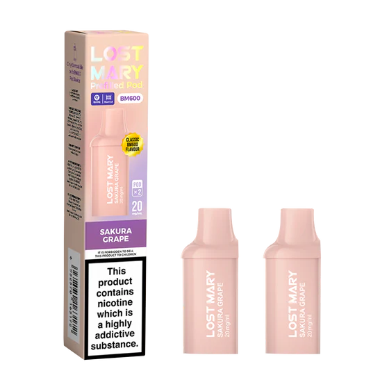 Lost Mary BM600 Prefilled Pods - 2 Pack - Sakura Grape