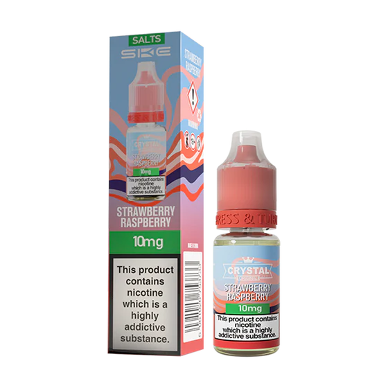 SKE Crystal Nic Salt 10ml - Strawberry Raspberry