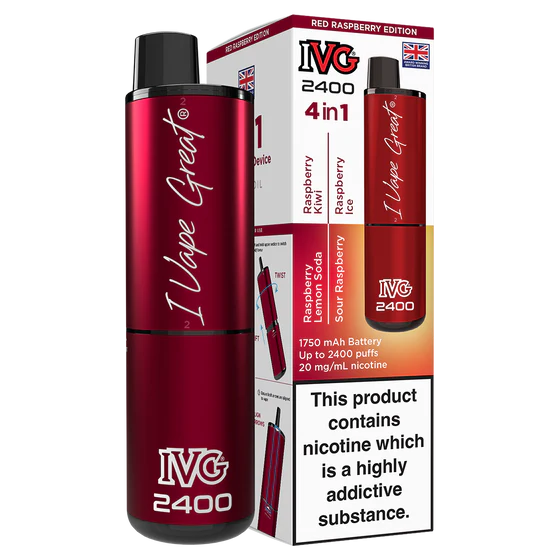 IVG 2400 Rechargeable Kit - Red Raspberry Edition