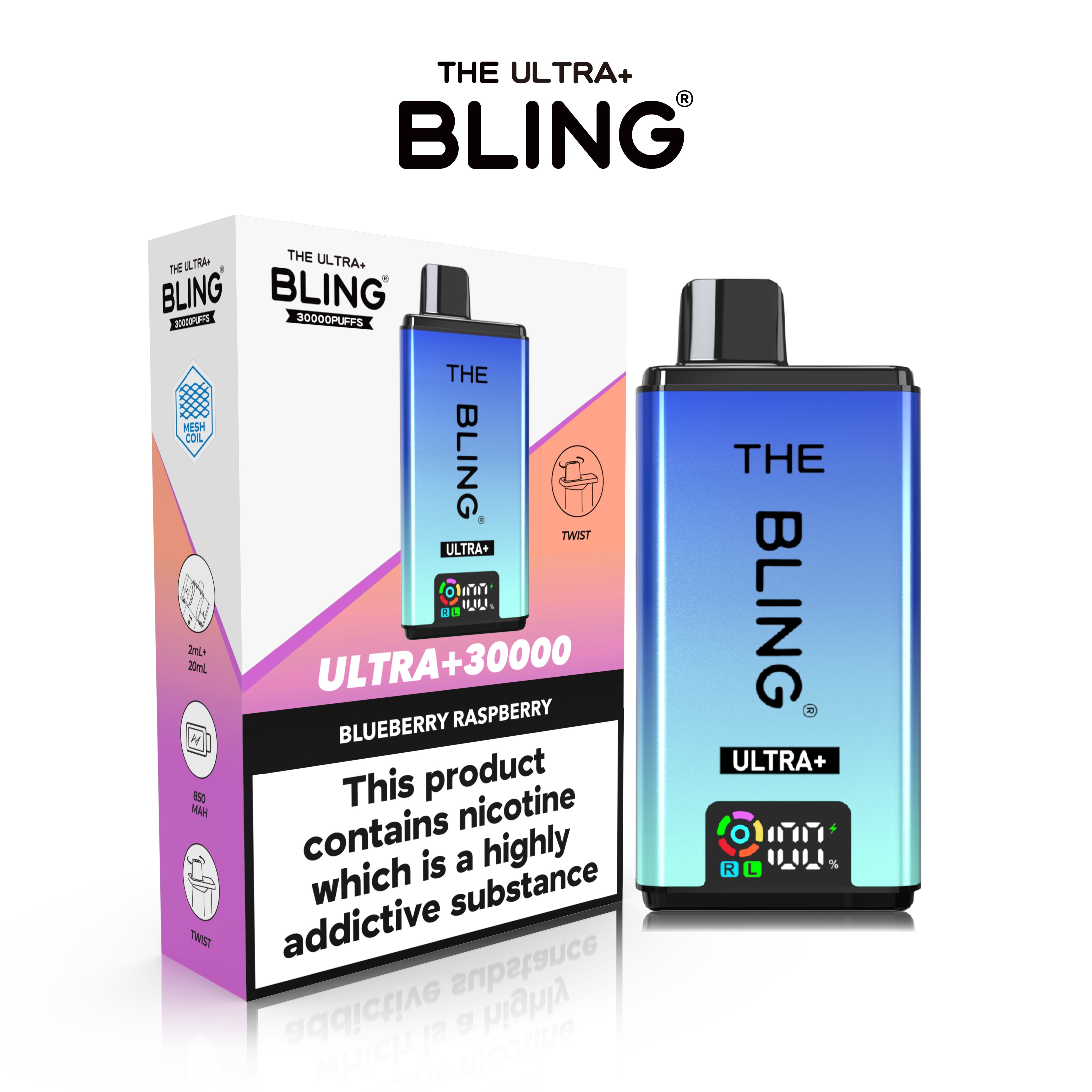 The Crystal Bling Ultra 30000 Prefilled Vape Kit