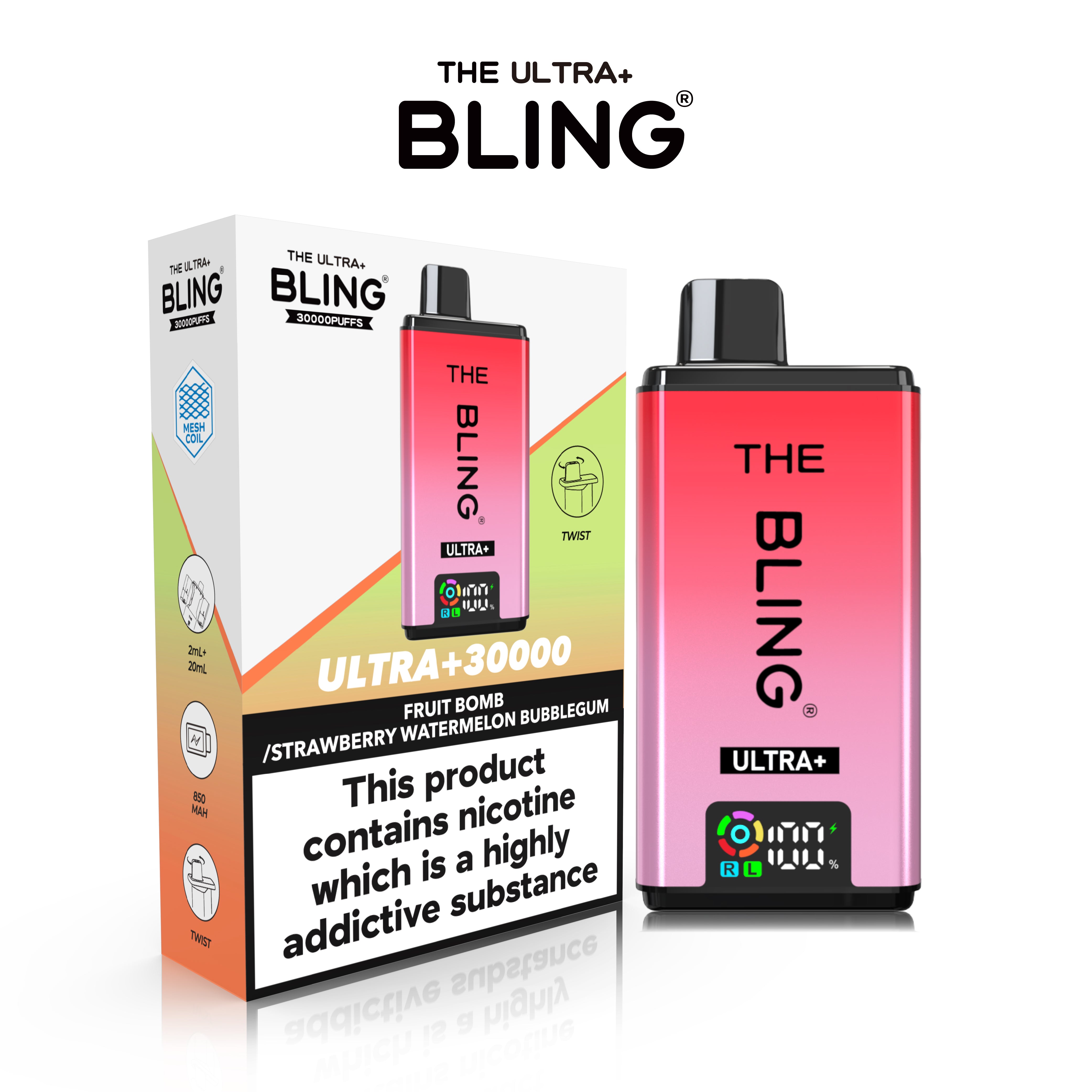 The Crystal Bling Ultra 30000 Prefilled Vape Kit