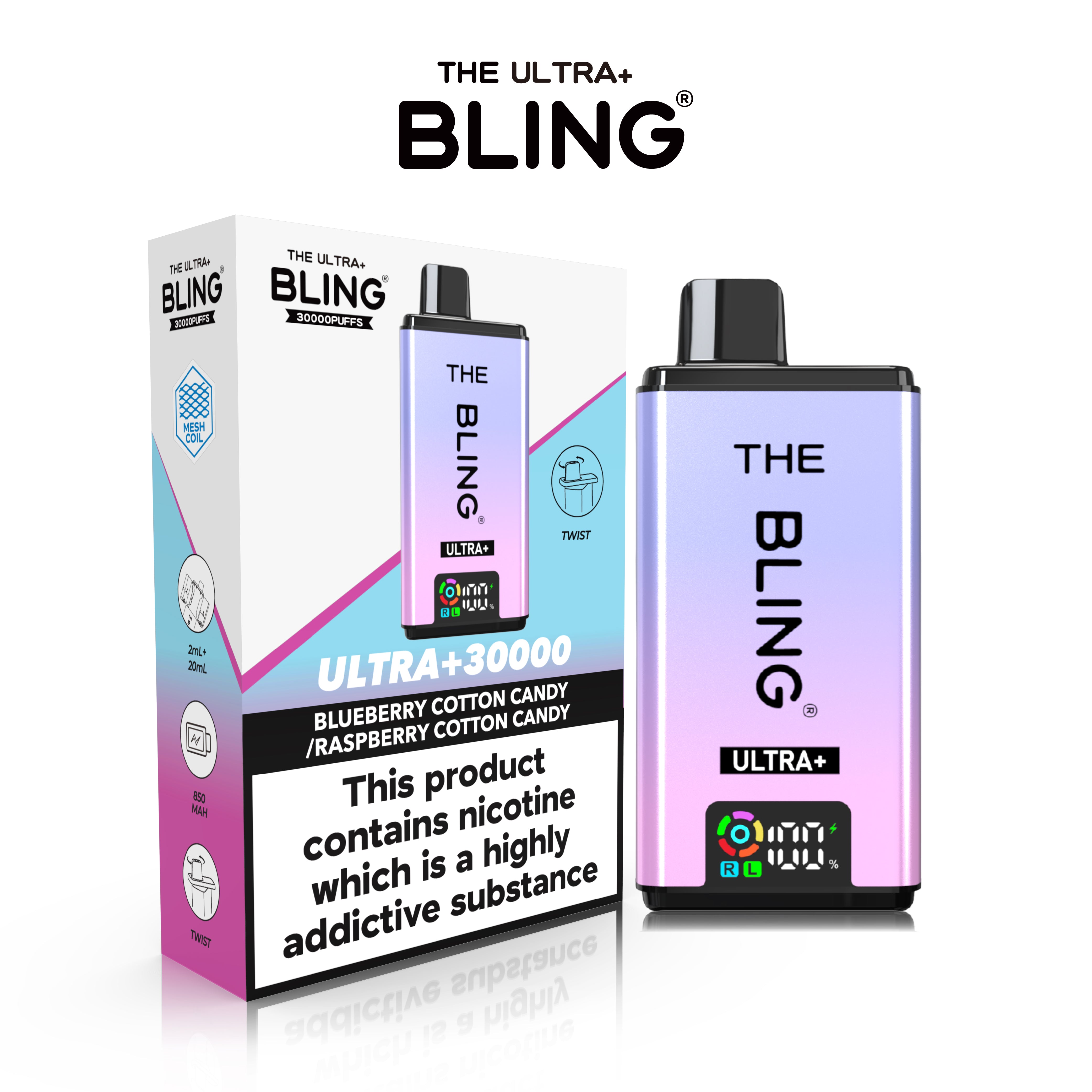 The Crystal Bling Ultra 30000 Prefilled Vape Kit
