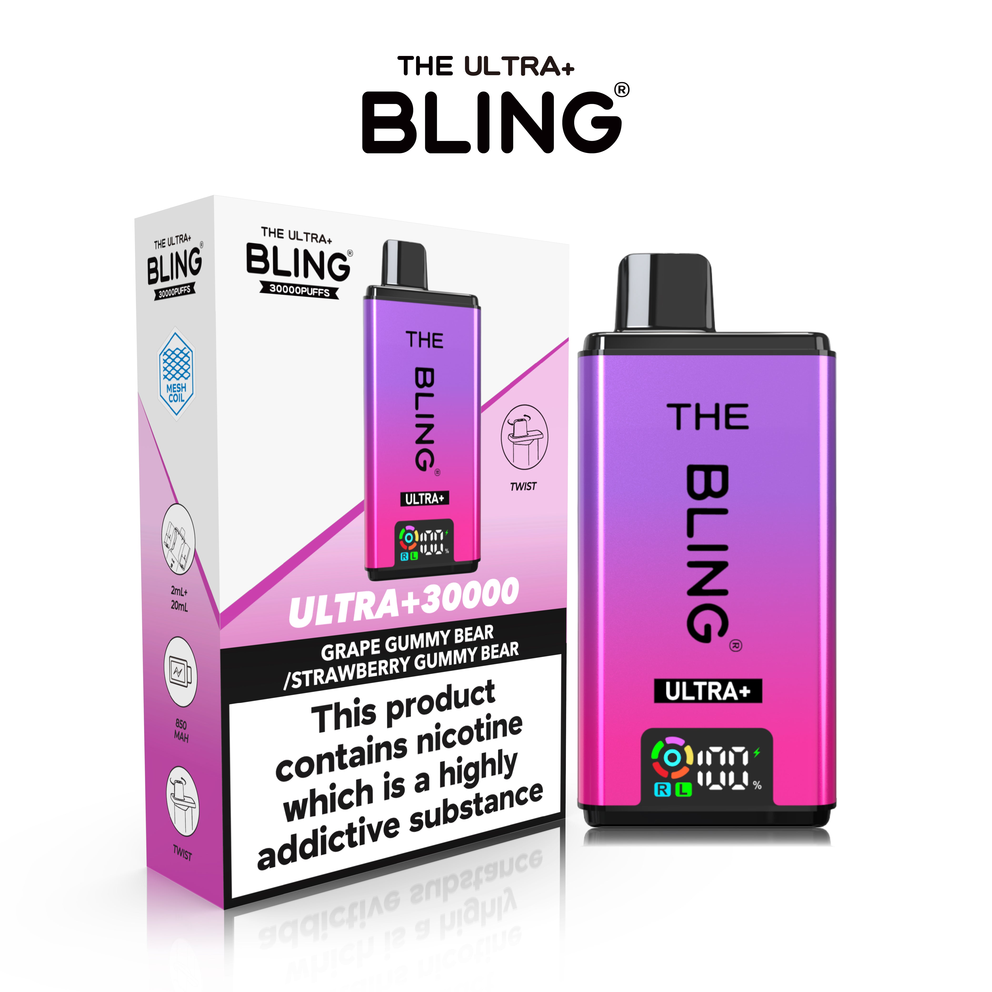 The Crystal Bling Ultra 30000 Prefilled Vape Kit