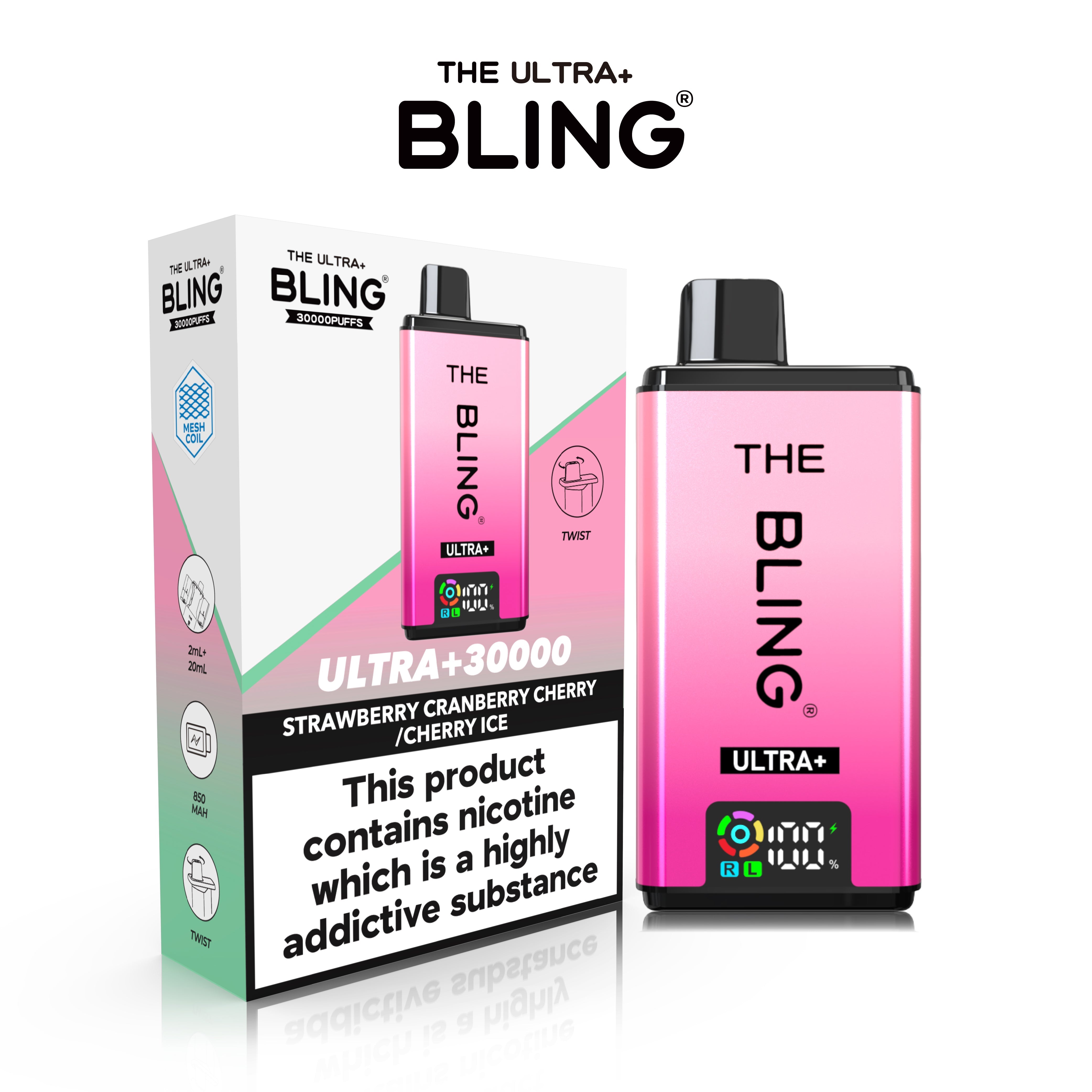 The Crystal Bling Ultra 30000 Prefilled Vape Kit