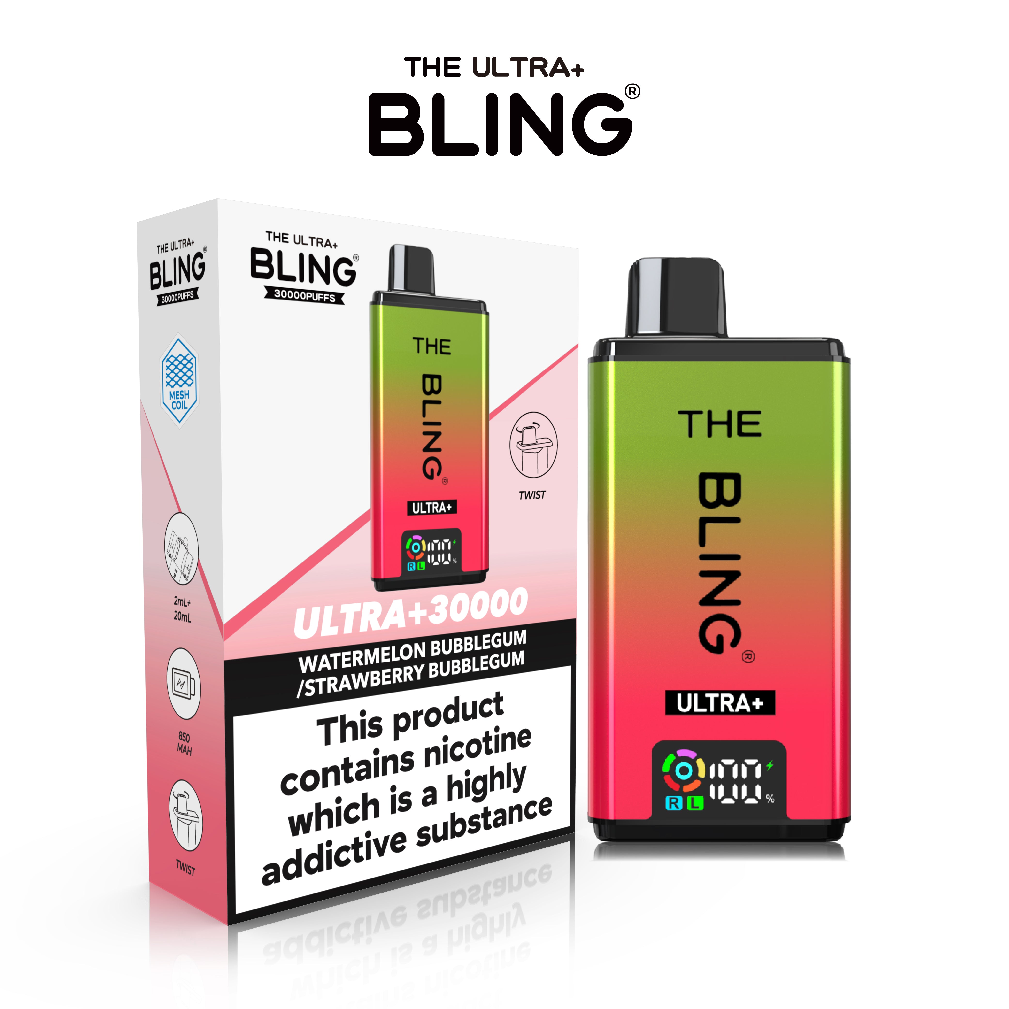 The Crystal Bling Ultra 30000 Prefilled Vape Kit