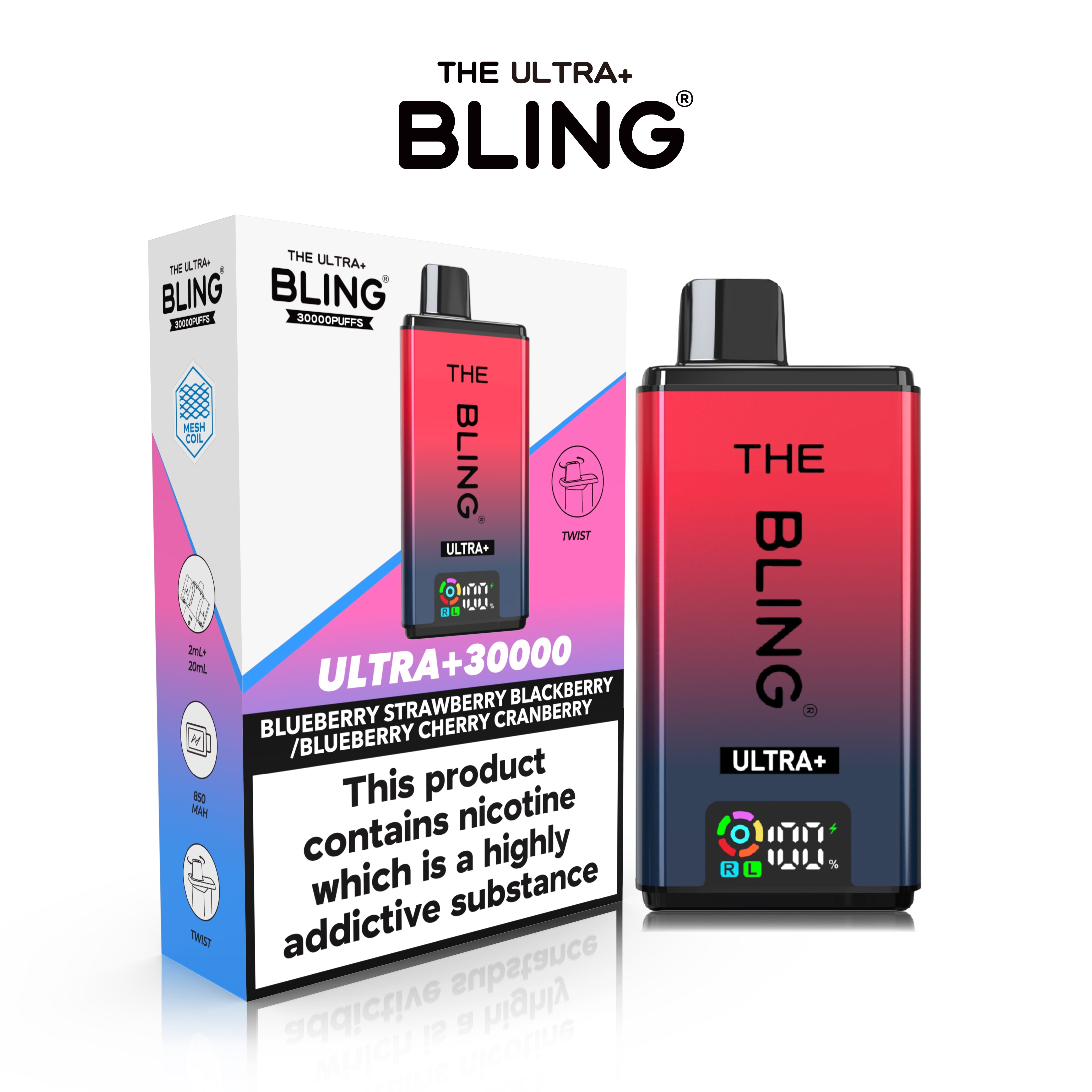 The Crystal Bling Ultra 30000 Prefilled Vape Kit