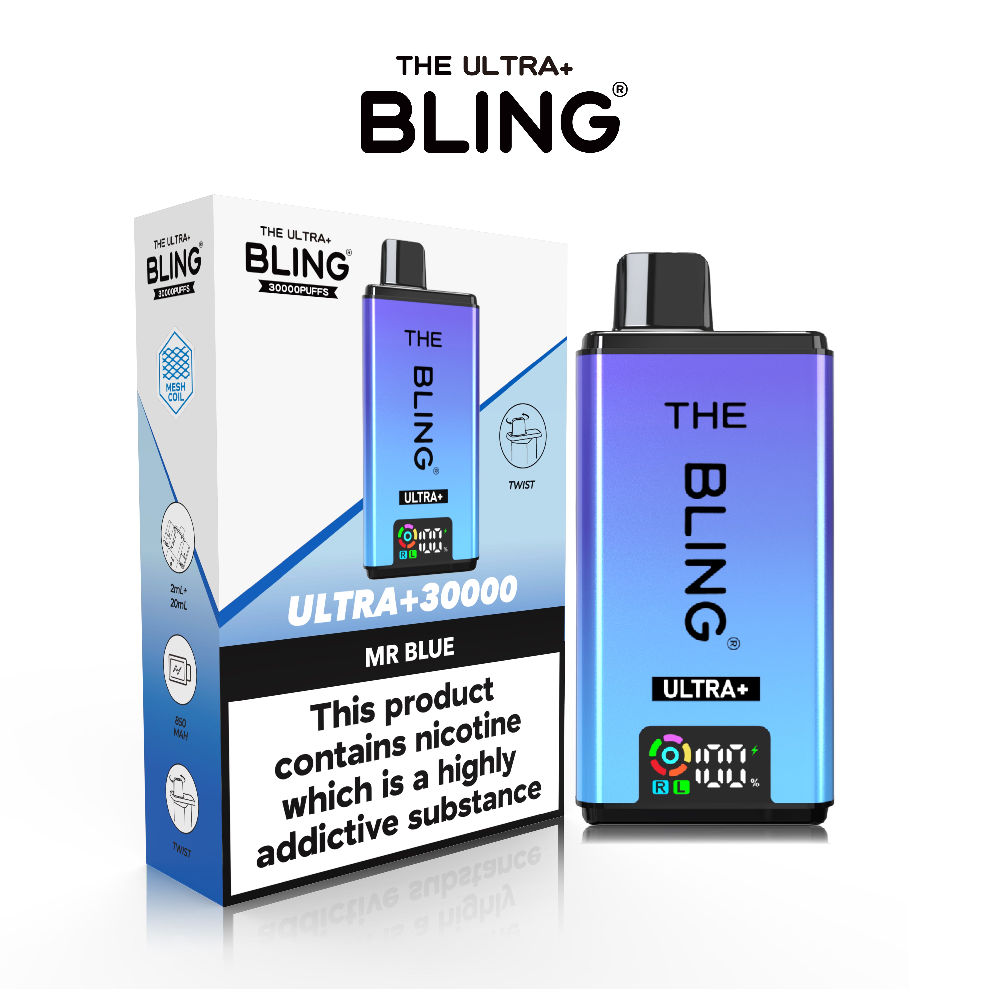 The Crystal Bling Ultra 30000 Prefilled Vape Kit