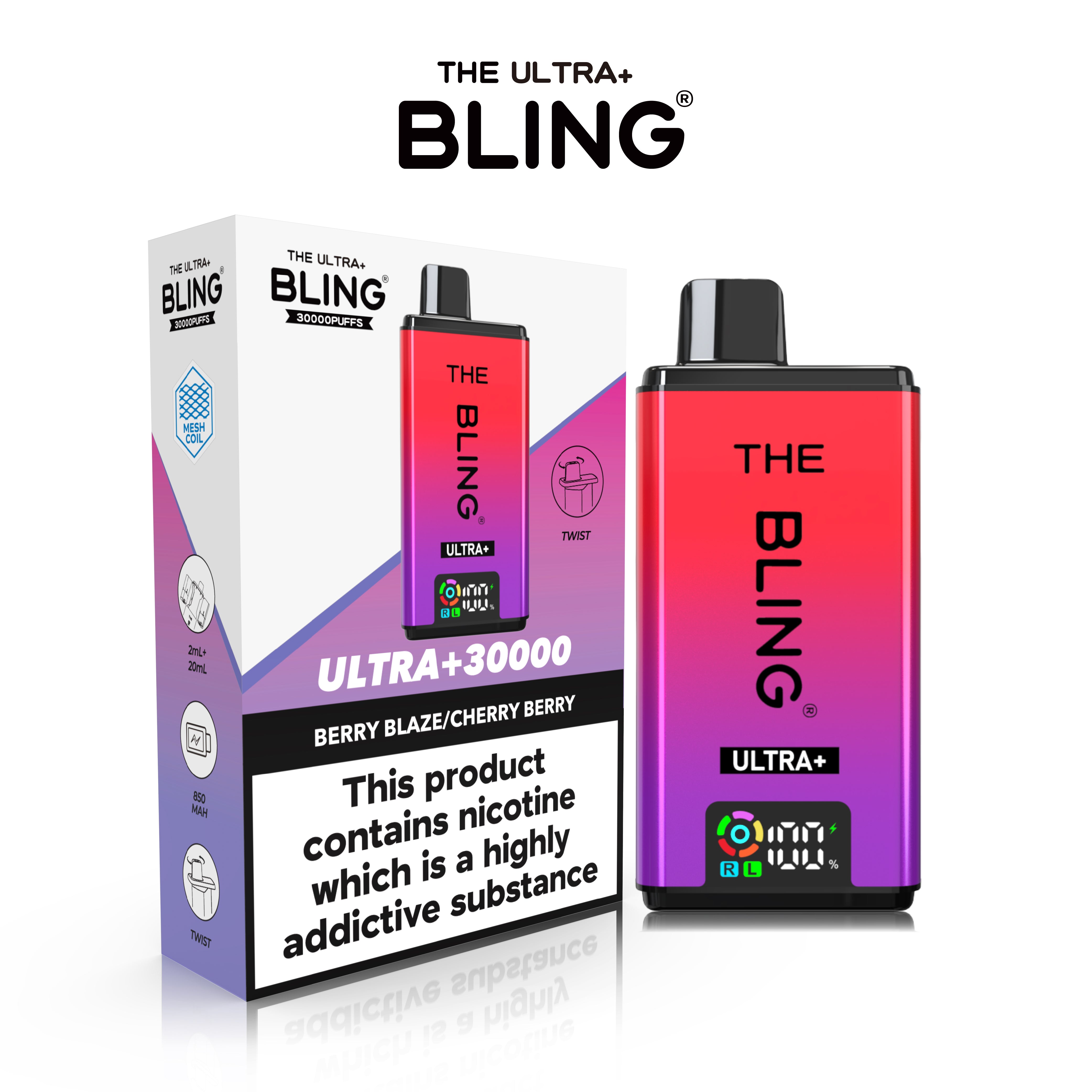 The Crystal Bling Ultra 30000 Prefilled Vape Kit