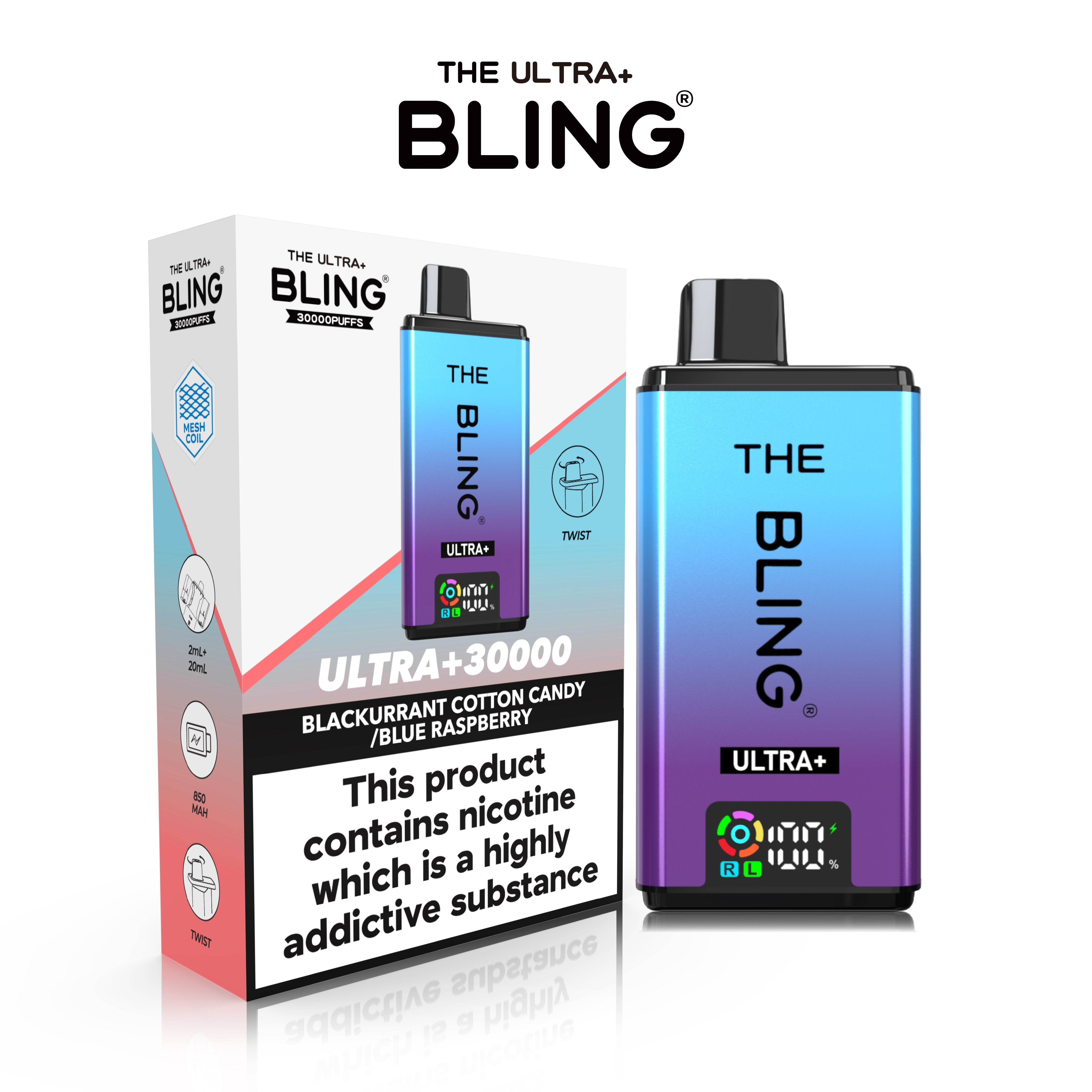 The Crystal Bling Ultra 30000 Prefilled Vape Kit
