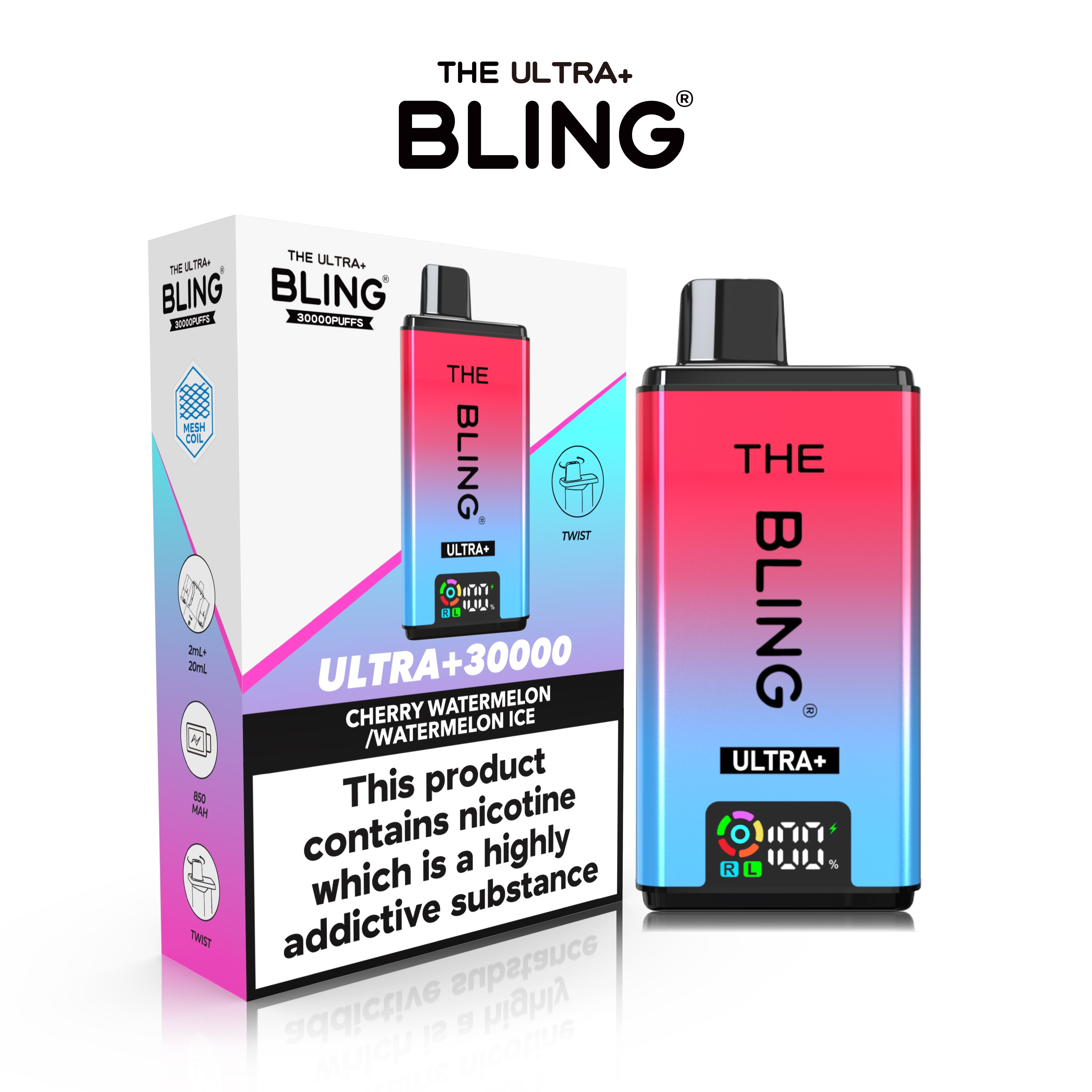 The Crystal Bling Ultra 30000 Prefilled Vape Kit