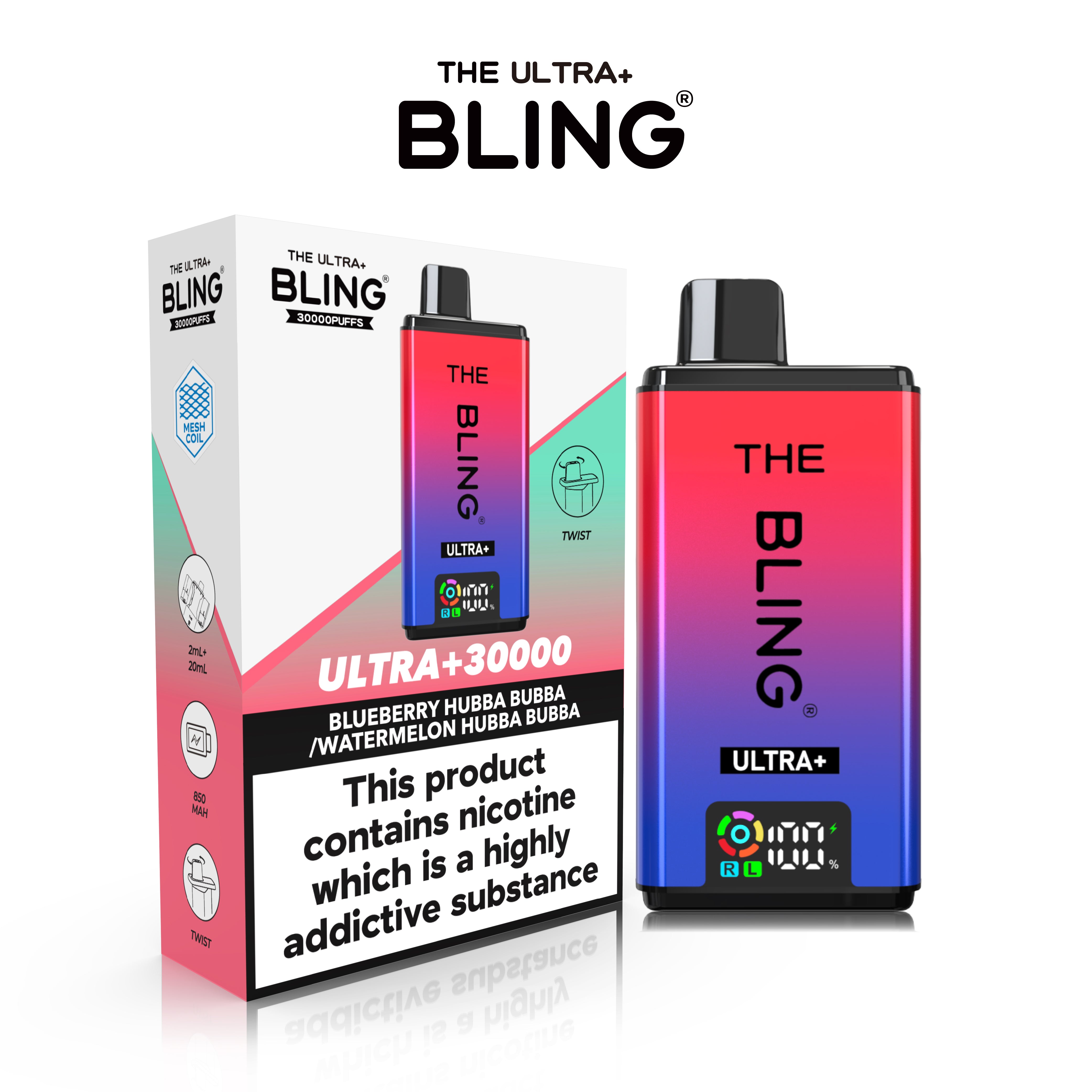 The Crystal Bling Ultra 30000 Prefilled Vape Kit